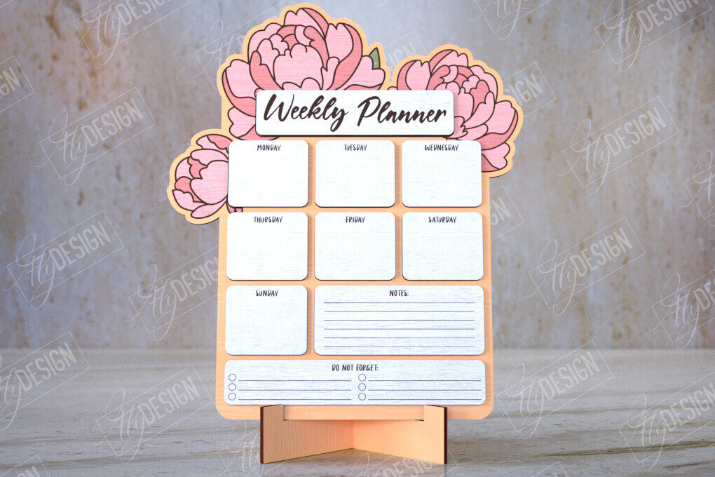 Intra απο ξύλο plywood 3mm-4mm πάχος – To Do List Board | Εβδομαδιαίος προγραμματιστής | CNC Δίασταση  20x20 cm INTRAFABR-112625749