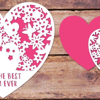 Intra απο ξύλο plywood 3mm-4mm πάχος – Για την καλύτερη μαμά ποτέ, κάρτα για τη γιορτή της μητέρας Δίασταση 20x20 cm INTRAFABR-67800071 - Image 1