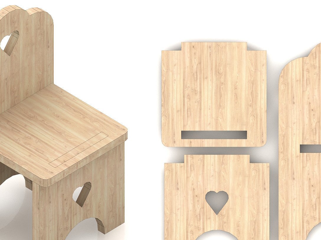 Intra απο ξύλο plywood 3mm-4mm πάχος – Καρέκλα για νήπια, Αρχεία κοπής παιδικής καρέκλας Δίασταση  20x20 cm INTRAFABR-38597328