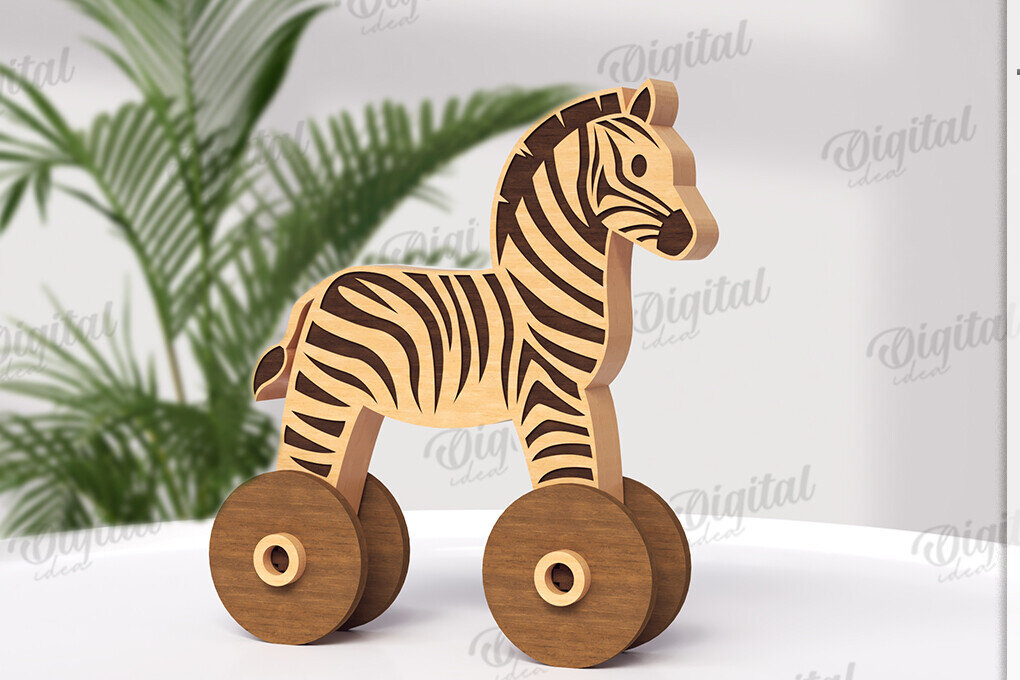 Intra απο ξύλο plywood 3mm-4mm πάχος – Παιχνίδι για νήπια με ρόδες Δίασταση  20x20 cm INTRAFABR-122195285