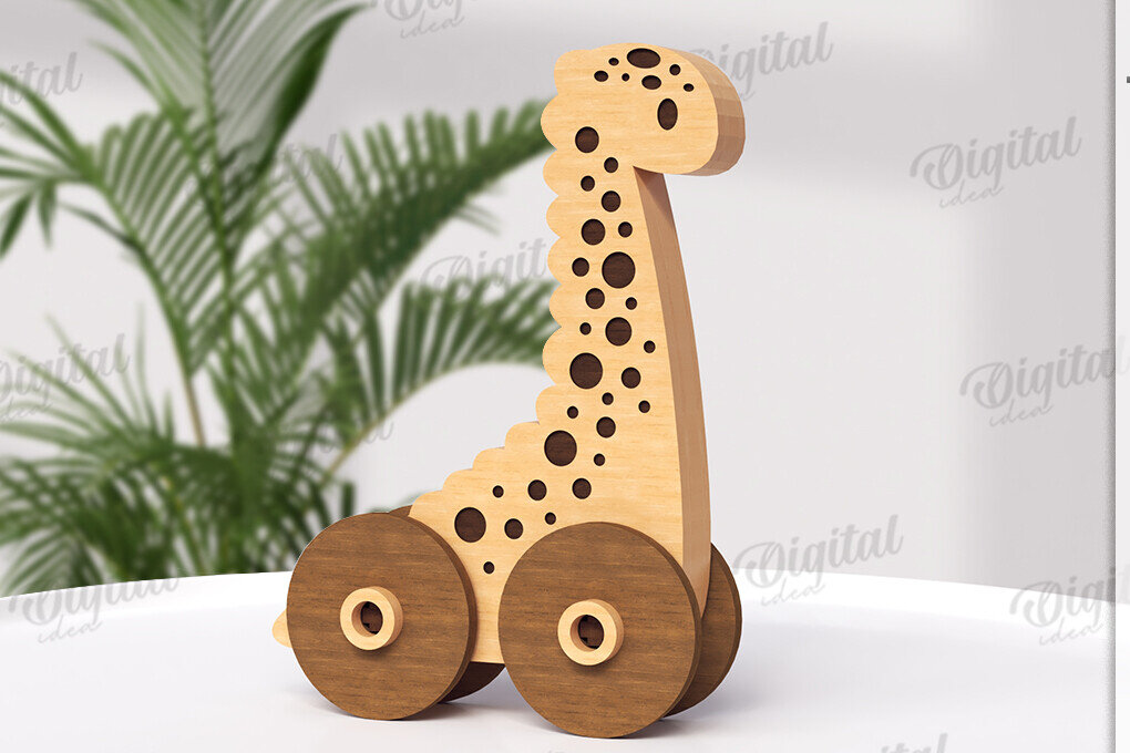 Intra απο ξύλο plywood 3mm-4mm πάχος – Παιχνίδι για νήπια με ρόδες Δίασταση  20x20 cm INTRAFABR-122195339