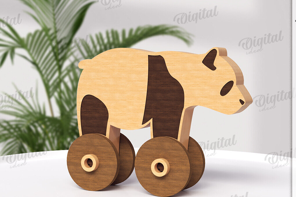 Intra απο ξύλο plywood 3mm-4mm πάχος – Παιχνίδι για νήπια με ρόδες Δίασταση  20x20 cm INTRAFABR-122196951