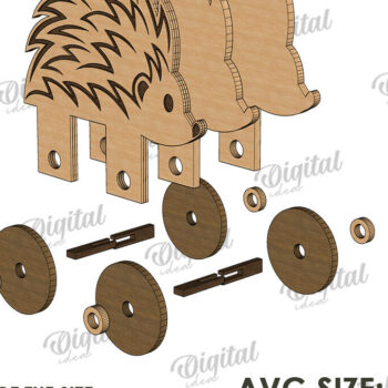 Intra απο ξύλο plywood 3mm-4mm πάχος – Παιχνίδι για νήπια με ρόδες Δίασταση 20x20 cm INTRAFABR-122197083 - Image 2