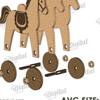 Intra απο ξύλο plywood 3mm-4mm πάχος – Πακέτο κοπής με λέιζερ Toddler Toys on Wheels Δίασταση 20x20 cm INTRAFABR-122060144 - Image 3