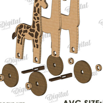 Intra απο ξύλο plywood 3mm-4mm πάχος – Πακέτο κοπής με λέιζερ Toddler Toys on Wheels Δίασταση 20x20 cm INTRAFABR-122060144 - Image 5