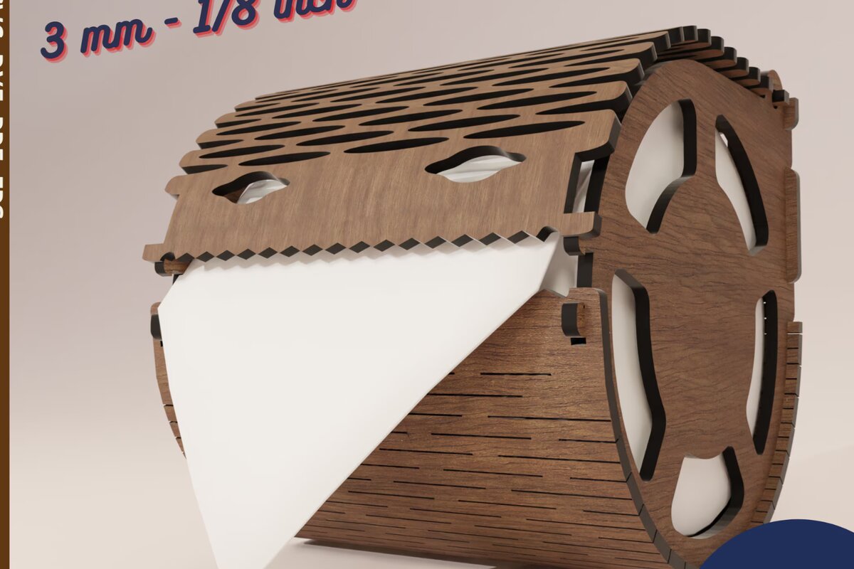 Intra απο ξύλο plywood 3mm-4mm πάχος – Αρχειοθήκη λέιζερ θήκης χαρτιού υγείας Δίασταση  20x20 cm INTRAFABR-104605066