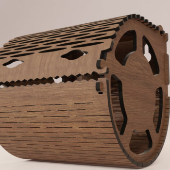 Intra απο ξύλο plywood 3mm-4mm πάχος – Αρχειοθήκη λέιζερ θήκης χαρτιού υγείας Δίασταση  20x20 cm INTRAFABR-104605066 - Image 2