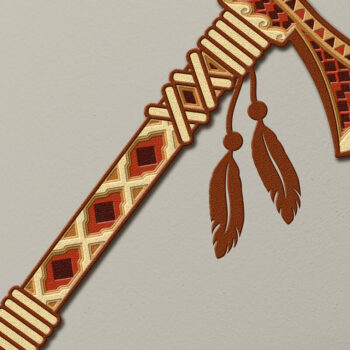 Intra απο ξύλο plywood 3mm-4mm πάχος – Πρότυπο κοπής πάνελ τοίχου Tomahawk Δίασταση  40x30 cm INTRAFABR-105524150 - Image 1