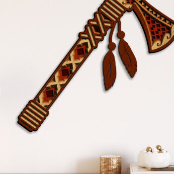 Intra απο ξύλο plywood 3mm-4mm πάχος – Πρότυπο κοπής πάνελ τοίχου Tomahawk Δίασταση  40x30 cm INTRAFABR-105524150 - Image 2