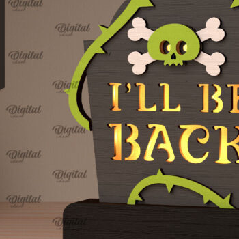 Intra απο ξύλο plywood 3mm-4mm πάχος – Δέσμη κοπής Laser Nightlight Tombstone Δίασταση  20x20 cm INTRAFABR-106070767 - Image 6