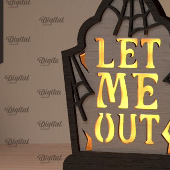 Intra απο ξύλο plywood 3mm-4mm πάχος – Δέσμη κοπής Laser Nightlight Tombstone Δίασταση  20x20 cm INTRAFABR-106070767 - Image 7