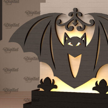 Intra απο ξύλο plywood 3mm-4mm πάχος – Δέσμη κοπής Laser Nightlight Tombstone Δίασταση  20x20 cm INTRAFABR-106070767 - Image 9