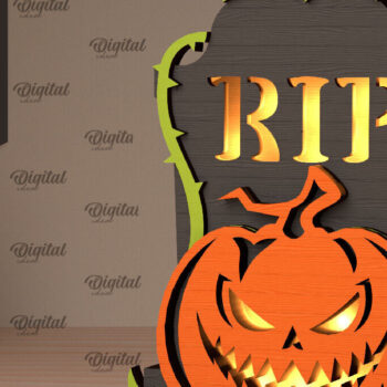 Intra απο ξύλο plywood 3mm-4mm πάχος – Δέσμη κοπής Laser Nightlight Tombstone Δίασταση  20x20 cm INTRAFABR-106070767 - Image 10