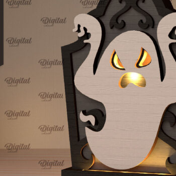 Intra απο ξύλο plywood 3mm-4mm πάχος – Δέσμη κοπής Laser Nightlight Tombstone Δίασταση  20x20 cm INTRAFABR-106070767 - Image 12