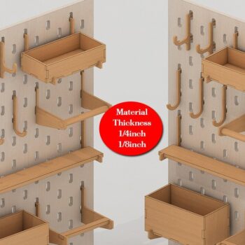 Intra απο ξύλο plywood 3mm-4mm πάχος – Αποθήκευση εργαλείων με ράφι & μανταλάκι Δίασταση  20x20 cm INTRAFABR-41518460 - Image 1