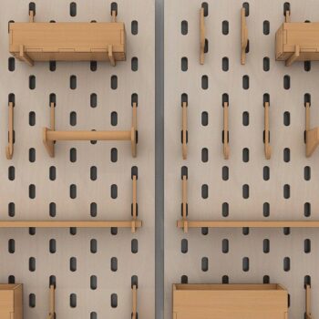 Intra απο ξύλο plywood 3mm-4mm πάχος – Αποθήκευση εργαλείων με ράφι & μανταλάκι Δίασταση  20x20 cm INTRAFABR-41518460 - Image 2