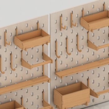 Intra απο ξύλο plywood 3mm-4mm πάχος – Αποθήκευση εργαλείων με ράφι & μανταλάκι Δίασταση  20x20 cm INTRAFABR-41518460 - Image 3