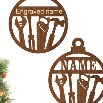 Intra απο ξύλο plywood 3mm-4mm πάχος – Εργαλεία Χριστουγεννιάτικο Στολίδι Δίασταση 20x20 cm INTRAFABR-77300466 - Image 1