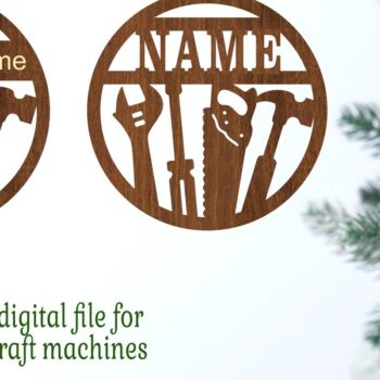 Intra απο ξύλο plywood 3mm-4mm πάχος – Εργαλεία Χριστουγεννιάτικο Στολίδι Δίασταση 20x20 cm INTRAFABR-77300466 - Image 2