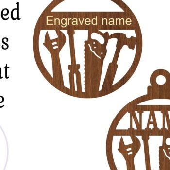 Intra απο ξύλο plywood 3mm-4mm πάχος – Εργαλεία Χριστουγεννιάτικο Στολίδι Δίασταση 20x20 cm INTRAFABR-77300466 - Image 3