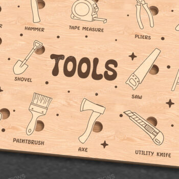 Intra απο ξύλο plywood 3mm-4mm πάχος – Εργαλεία παζλ για παιδιά - Δίασταση  20x20 cm INTRAFABR-123160768 - Image 1