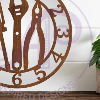 Intra απο ξύλο plywood 3mm-4mm πάχος – Εργαλεία Ρολόι τοίχου Αρχεία κοπής με λέιζερ, Δίασταση 40x30 cm INTRAFABR-100650987 - Image 1