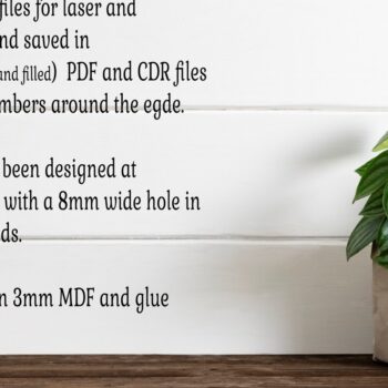 Intra απο ξύλο plywood 3mm-4mm πάχος – Εργαλεία Ρολόι τοίχου Αρχεία κοπής με λέιζερ, Δίασταση 40x30 cm INTRAFABR-100650987 - Image 5