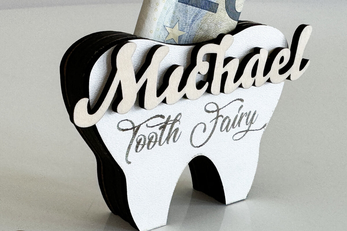 Intra απο ξύλο plywood 3mm-4mm πάχος – Διακοσμητικό κουτί Tooth Fairy Δίασταση  20x20 cm INTRAFABR-104891564