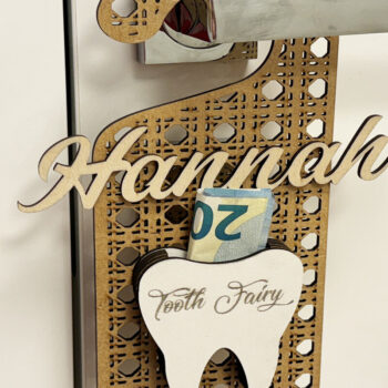 Intra απο ξύλο plywood 3mm-4mm πάχος – Πρότυπο κοπής κρεμάστρας πόρτας δοντιών νεράιδα Δίασταση 20x20 cm INTRAFABR-105475008 - Image 1