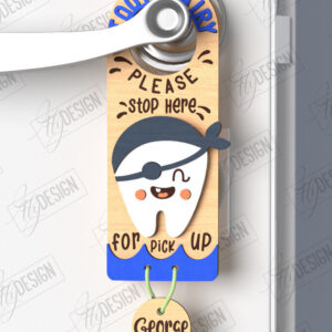 Intra απο ξύλο plywood 3mm-4mm πάχος – Tooth Fairy Door Hanger| CNC Δίασταση  20x20 cm INTRAFABR-122534941