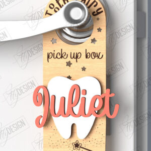 Intra απο ξύλο plywood 3mm-4mm πάχος – Tooth Fairy Door Hanger| CNC Δίασταση  20x20 cm INTRAFABR-122888284