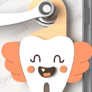 Intra απο ξύλο plywood 3mm-4mm πάχος – Tooth Fairy Door Hanger| CNC Δίασταση  20x20 cm INTRAFABR-122888289