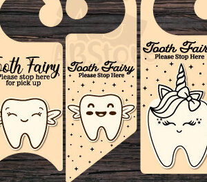 Intra απο ξύλο plywood 3mm-4mm πάχος – Tooth Fairy Door Hanger File Laser Δίασταση  20x20 cm INTRAFABR-99468927