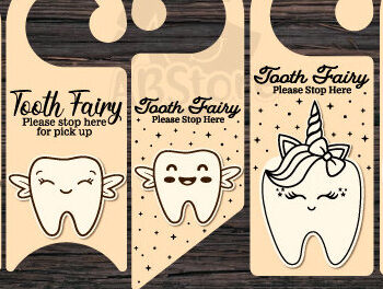 Intra απο ξύλο plywood 3mm-4mm πάχος – Tooth Fairy Door Hanger File Laser Δίασταση  20x20 cm INTRAFABR-99468927 - Image 1