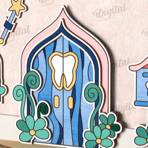 Intra απο ξύλο plywood 3mm-4mm πάχος – Tooth Fairy Door Παιδικό δωμάτιο Δίασταση  20x20 cm INTRAFABR-115216338