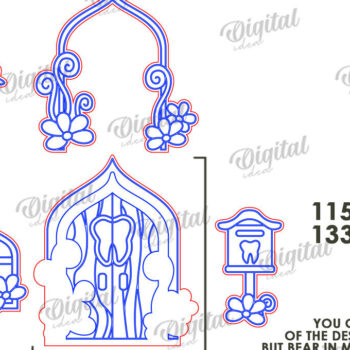 Intra απο ξύλο plywood 3mm-4mm πάχος – Tooth Fairy Door Παιδικό δωμάτιο Δίασταση  20x20 cm INTRAFABR-115216338 - Image 3