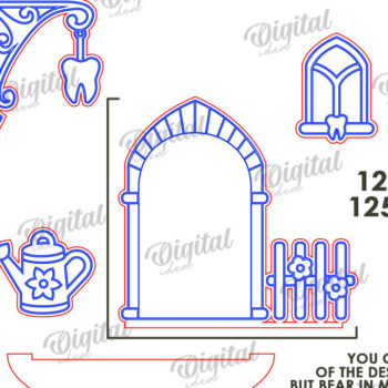 Intra απο ξύλο plywood 3mm-4mm πάχος – Tooth Fairy Door Παιδικό δωμάτιο Δίασταση  20x20 cm INTRAFABR-115216216 - Image 3
