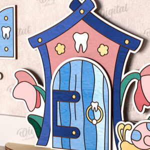 Intra απο ξύλο plywood 3mm-4mm πάχος – Tooth Fairy Door Παιδικό δωμάτιο Δίασταση  20x20 cm INTRAFABR-115216261