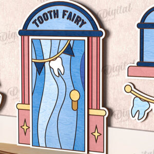 Intra απο ξύλο plywood 3mm-4mm πάχος – Tooth Fairy Door Παιδικό δωμάτιο Δίασταση  20x20 cm INTRAFABR-115216288