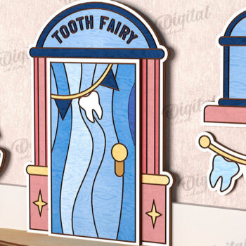 Intra απο ξύλο plywood 3mm-4mm πάχος – Tooth Fairy Door Παιδικό δωμάτιο Δίασταση  20x20 cm INTRAFABR-115216288 - Image 1