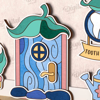 Intra απο ξύλο plywood 3mm-4mm πάχος – Tooth Fairy Door Παιδικό δωμάτιο Δίασταση  20x20 cm INTRAFABR-115216307 - Image 1