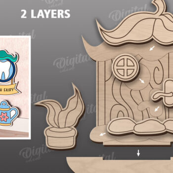 Intra απο ξύλο plywood 3mm-4mm πάχος – Tooth Fairy Door Παιδικό δωμάτιο Δίασταση  20x20 cm INTRAFABR-115216307 - Image 2