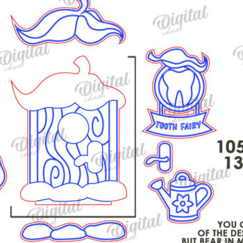 Intra απο ξύλο plywood 3mm-4mm πάχος – Tooth Fairy Door Παιδικό δωμάτιο Δίασταση  20x20 cm INTRAFABR-115216307 - Image 3