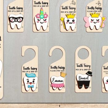 Intra απο ξύλο plywood 3mm-4mm πάχος – Tooth Fairy Hanger File Laser Δίασταση  20x20 cm INTRAFABR-97571400 - Image 1