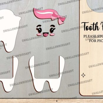 Intra απο ξύλο plywood 3mm-4mm πάχος – Tooth Fairy Hanger File Laser Δίασταση  20x20 cm INTRAFABR-97571400 - Image 3