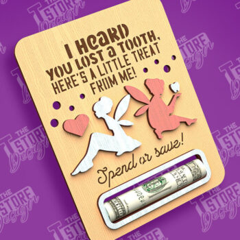 Intra απο ξύλο plywood 3mm-4mm πάχος – Tooth Fairy Money Card | Childs Design Δίασταση  40x30 cm INTRAFABR-97087404 - Image 1