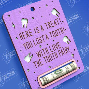 Intra απο ξύλο plywood 3mm-4mm πάχος – Tooth Fairy Money Card | Childs Design Δίασταση  40x30 cm INTRAFABR-97086043 - Image 1