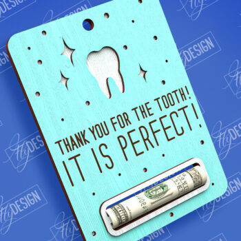 Intra απο ξύλο plywood 3mm-4mm πάχος – Πακέτο κοπής με λέιζερ κάρτας Tooth Fairy Money Δίασταση  20x20 cm INTRAFABR-97086224 - Image 6