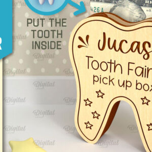 Intra απο ξύλο plywood 3mm-4mm πάχος – Tooth Fairy Money Holder Cut Laser Δίασταση  20x20 cm INTRAFABR-95102622