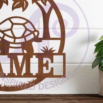 Intra απο ξύλο plywood 3mm-4mm πάχος – Σήμα ονόματος χελώνας Δίασταση 20x20 cm INTRAFABR-100499202 - Image 1